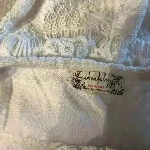 Free People Intimately White Lace Daydreamer Open Back Mini Dress Size S - Picture 4 of 4